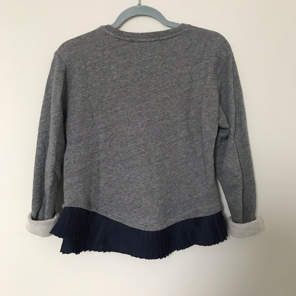 JCrew Ruffle Gray Sweater - Picture 4 of 6